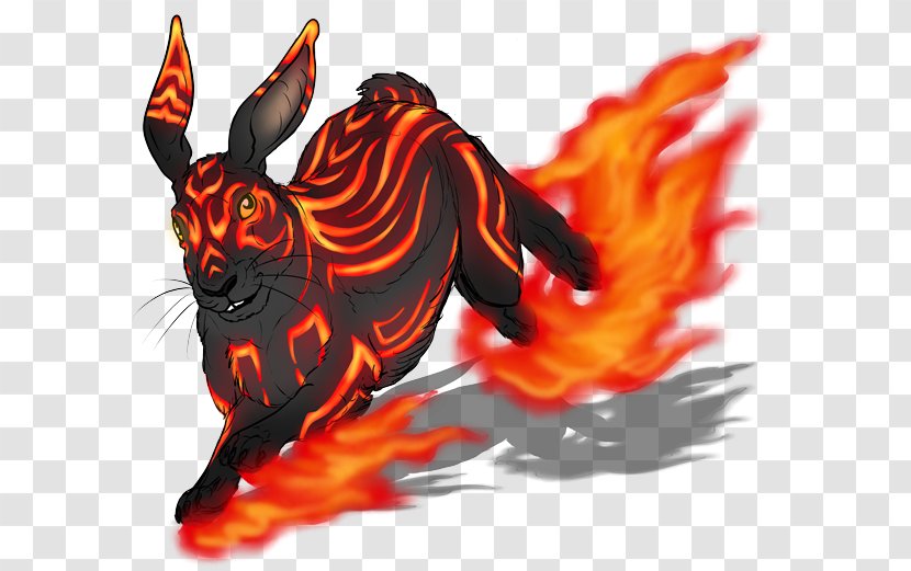 Leporids Rabbit Fire Chinese Zodiac - Fictional Character Transparent PNG