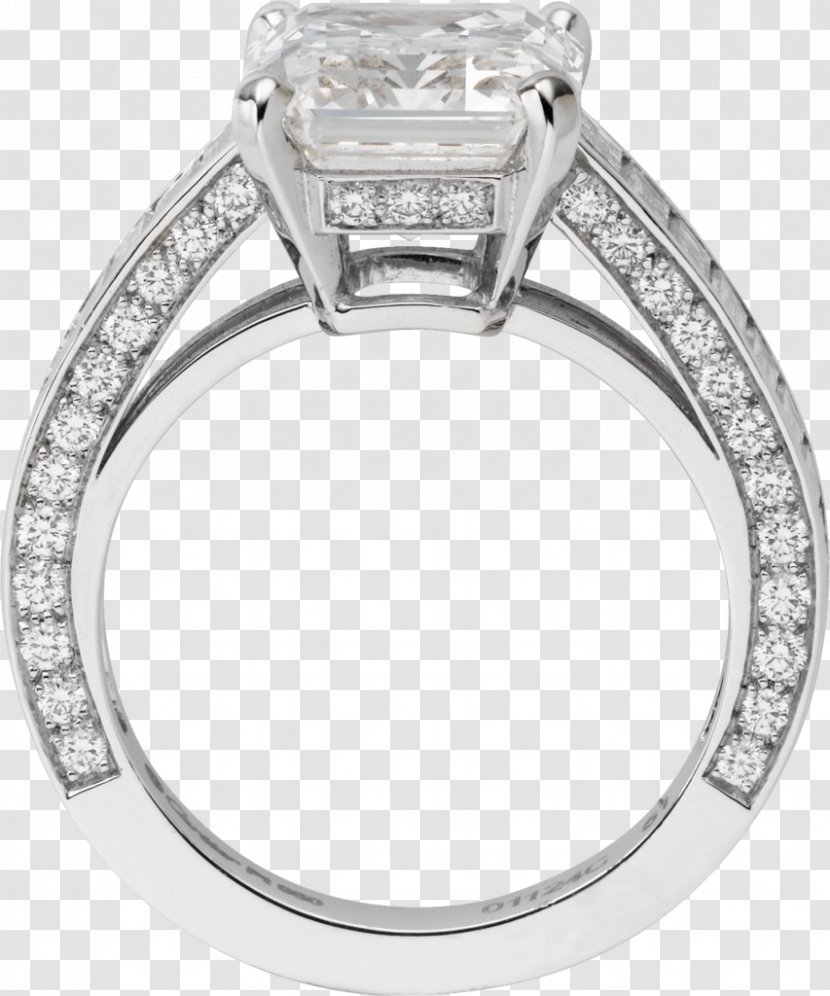 Ring Platinum Jewellery Diamond Emerald - Brilliant Transparent PNG