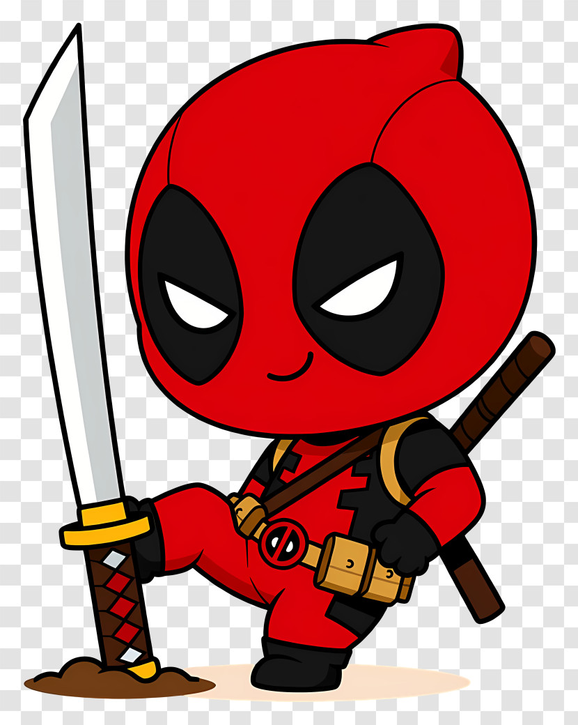 Marvel Chibi Deadpool - Chibi Red Masked Mercenary Transparent PNG