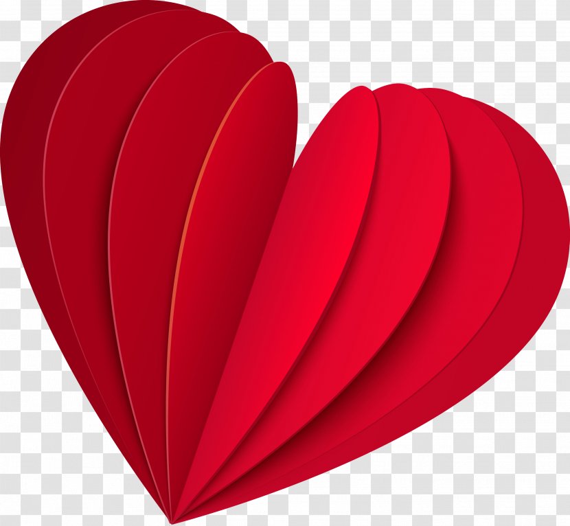 Heart Paper Valentine's Day Love Clip Art - Digital Scrapbooking - Hearts Transparent PNG
