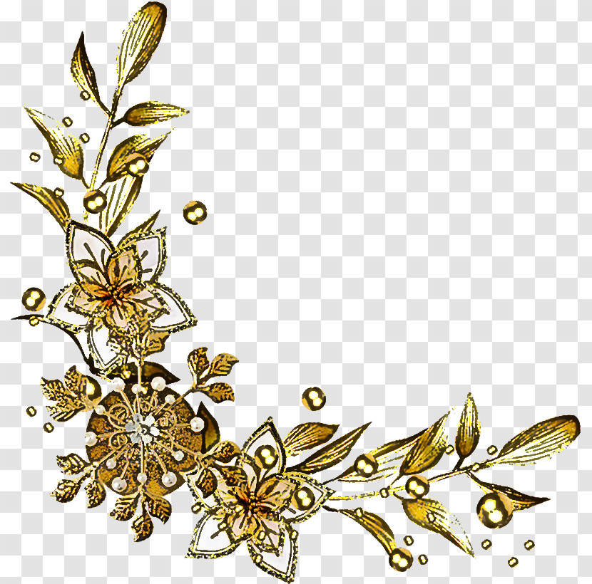 Plant Leaf Flower Ornament Metal Transparent PNG