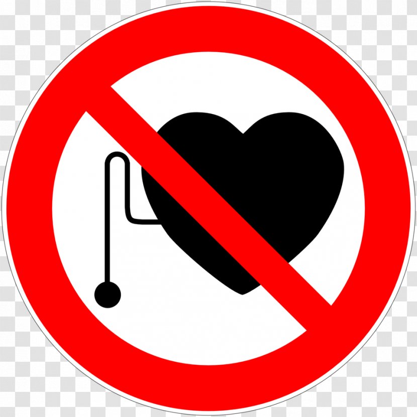 Artificial Cardiac Pacemaker Sign No Symbol Hazard Medical Device - Signage - Piller Transparent PNG