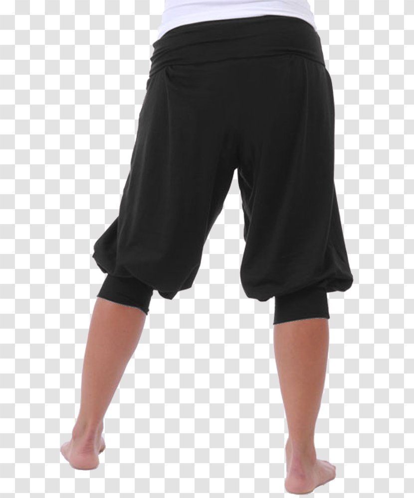 Bermuda Shorts Yoga Pants Waist - Black - Capri Transparent PNG