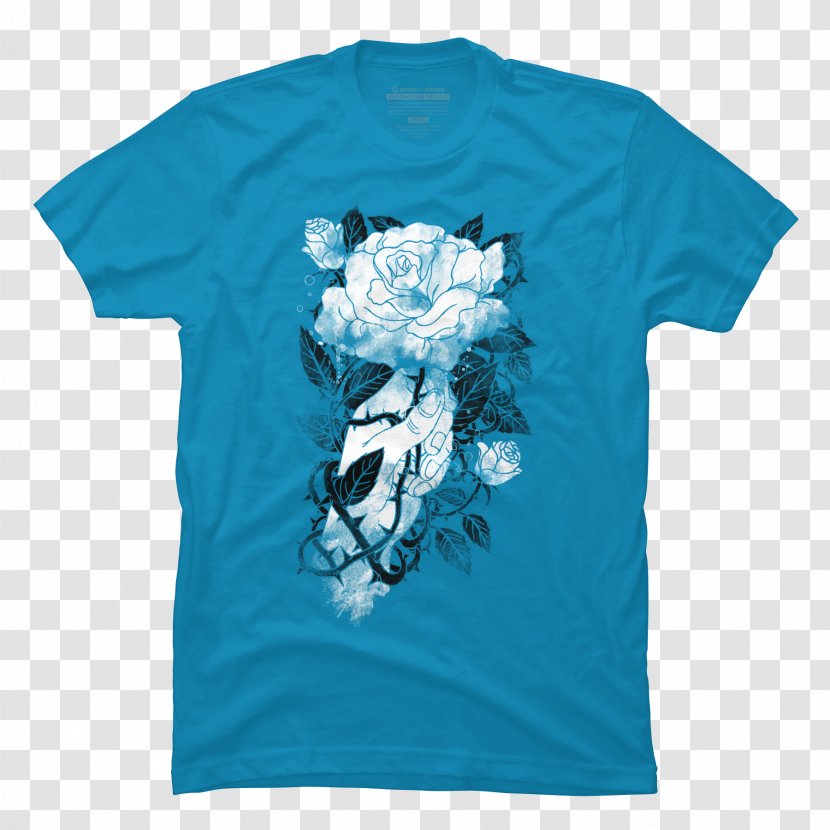 T-shirt Bluza Sleeve Font - Teal Transparent PNG