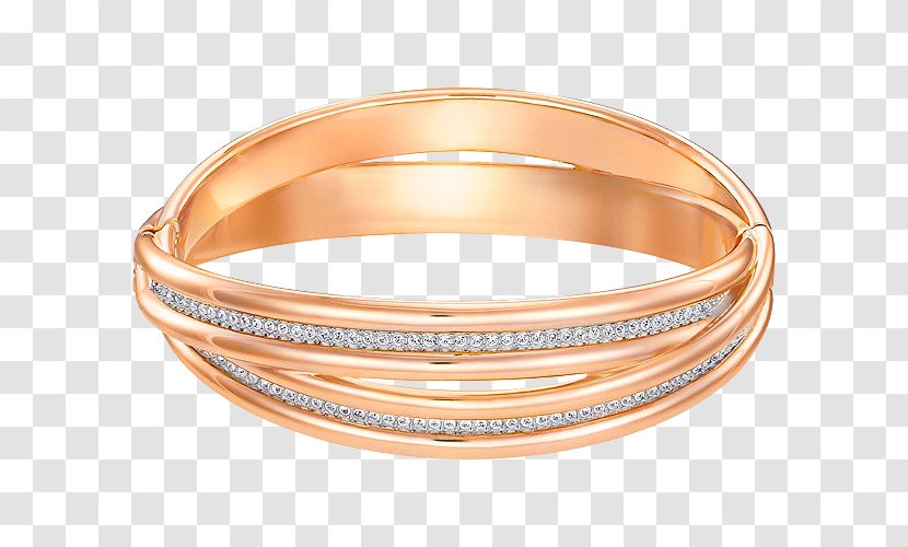 Bangle Swarovski AG Gold Plating Bracelet - Wedding Ring - Jewelry Diamond Transparent PNG