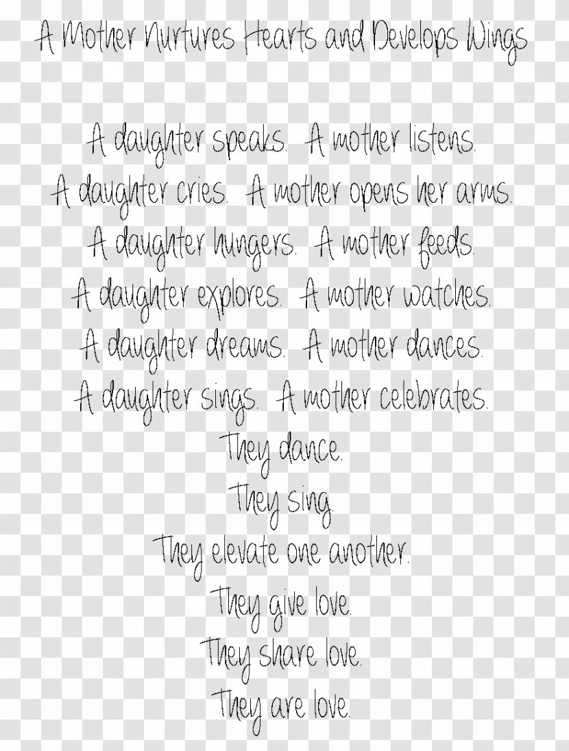 Daughter Mother Document Quotation Dance - Area - Mom And Kid Transparent PNG