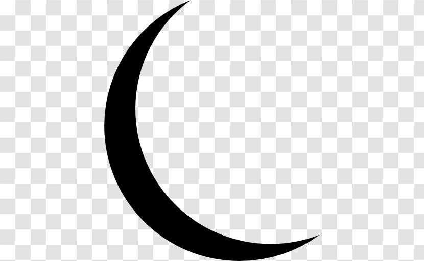 Lunar Phase Moon Crescent Clip Art - Full - Thin Transparent PNG