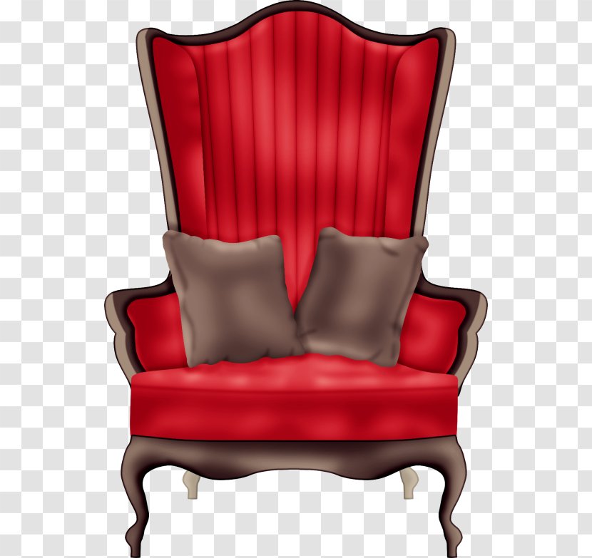 Loveseat Chair - Red Transparent PNG