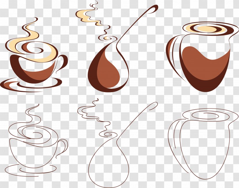 Coffee Cup Cafe Latte Tea - Starbucks - Drawing Transparent PNG