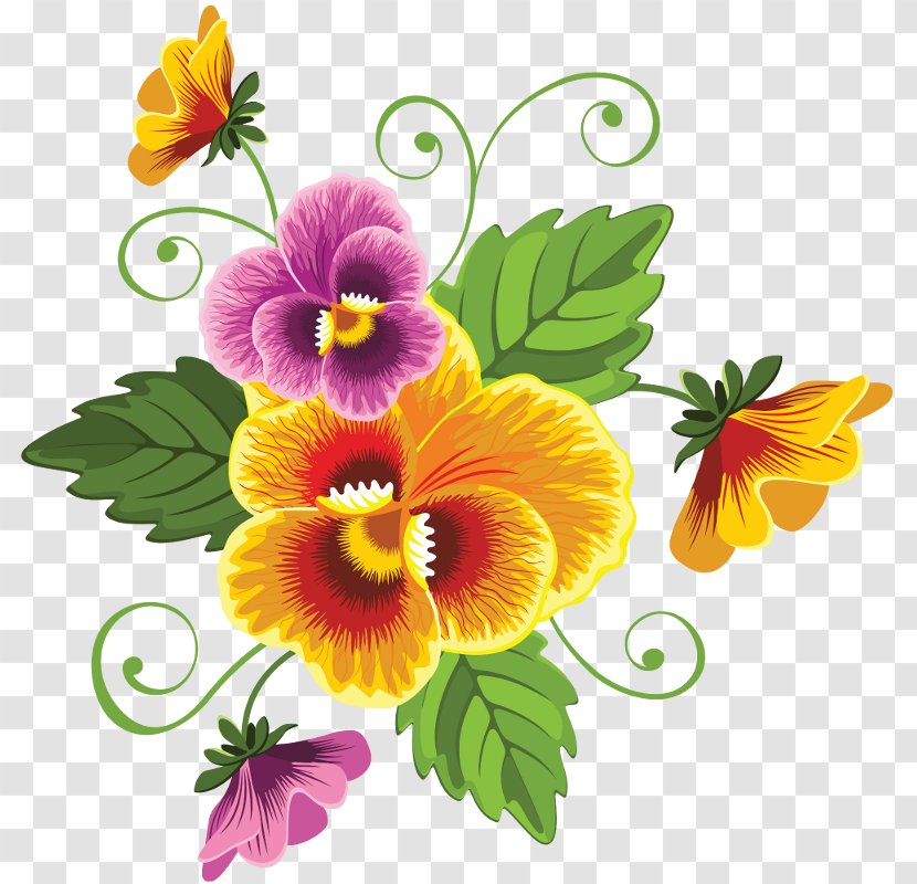 Pansy Stock Photography Clip Art - Flower Arranging - Line Flowers Transparent PNG