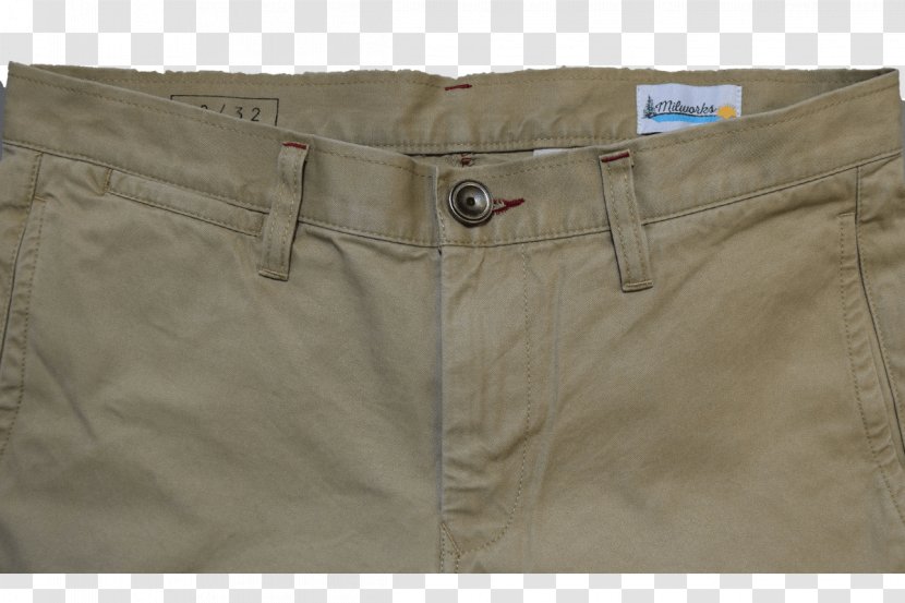 Bermuda Shorts M I L W O R K S | Mens Goods Chino Cloth Khaki Pants - Clipped Transparent PNG