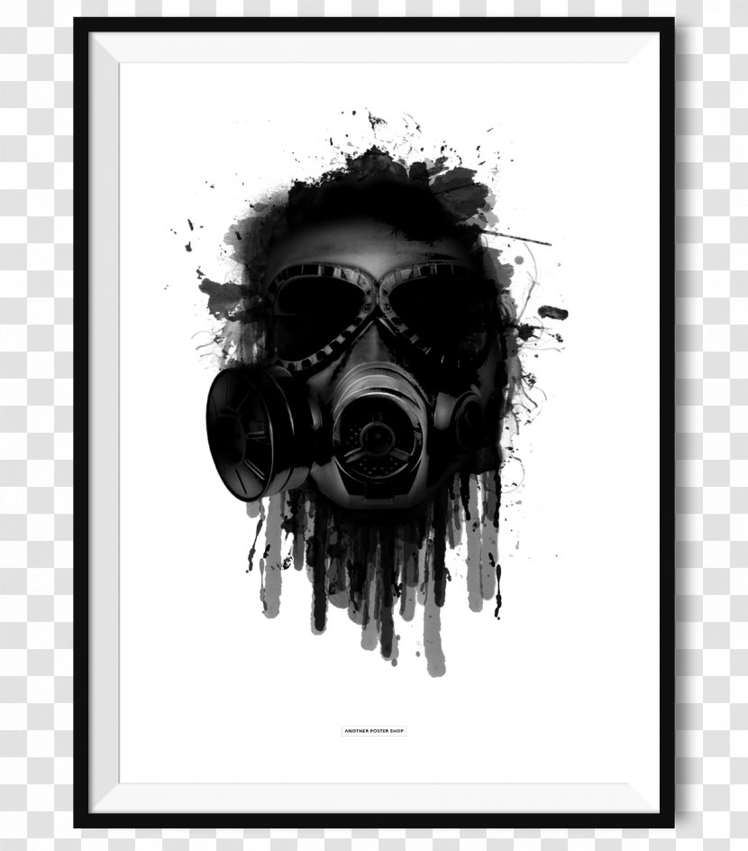 Gas Mask Poster Transparent PNG