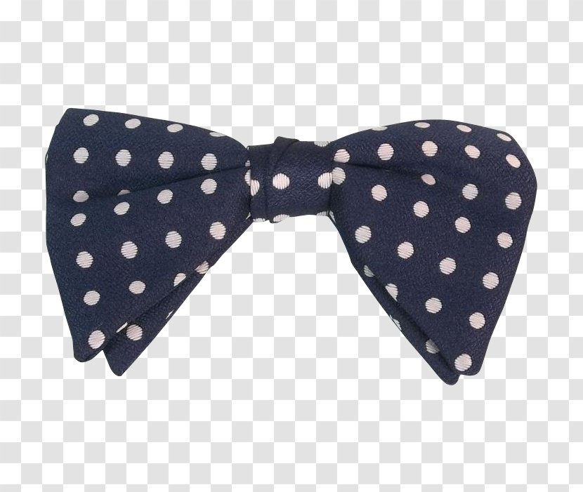 Bow Tie Polka Dot Necktie Clip - Royaltyfree - Blue Bowtie Transparent PNG