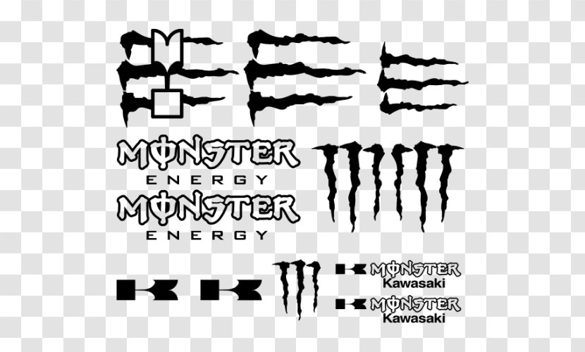 Yamaha Motor Company Corporation Kawasaki Heavy Industries Drawing Character - Black - Monster Drink Logo Transparent PNG