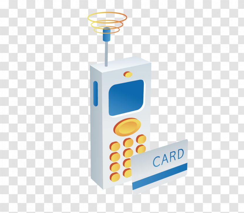 Point Of Sale Credit Card - Yellow - Vector And Swipe Reader Pos Machine Transparent PNG