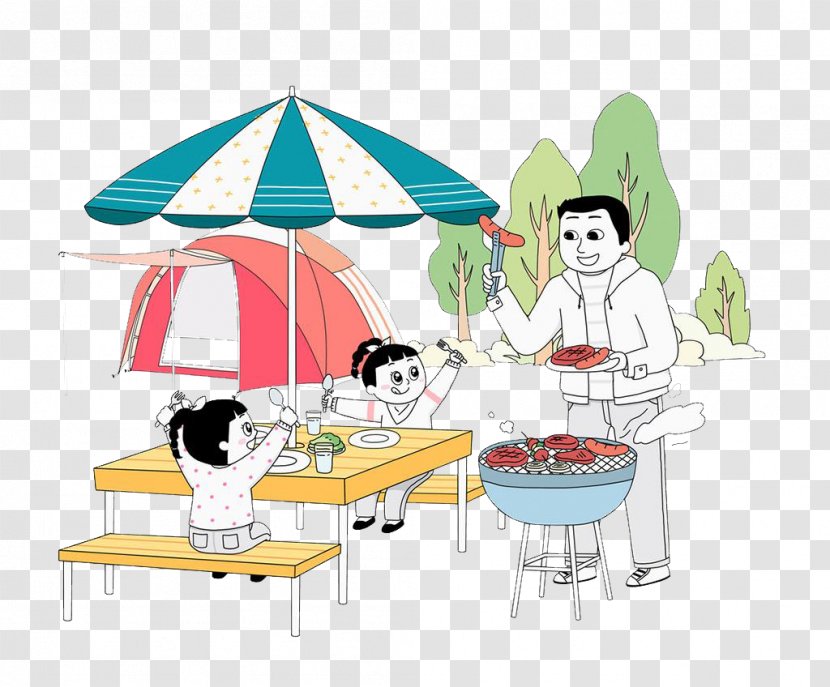 Barbecue Barbacoa Eating Illustration - Art - Eat Children Transparent PNG