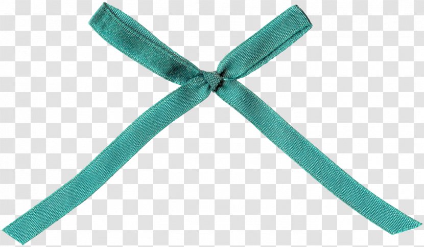 Ribbon Shoelace Knot - Turquoise - Small Fresh Bow Transparent PNG