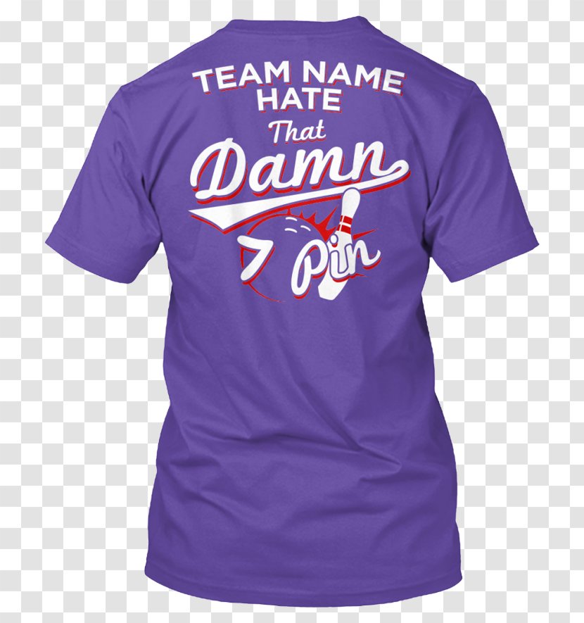Sports Fan Jersey T-shirt Polo Shirt Sleeve - Active - Purple Bowling Shirts Transparent PNG