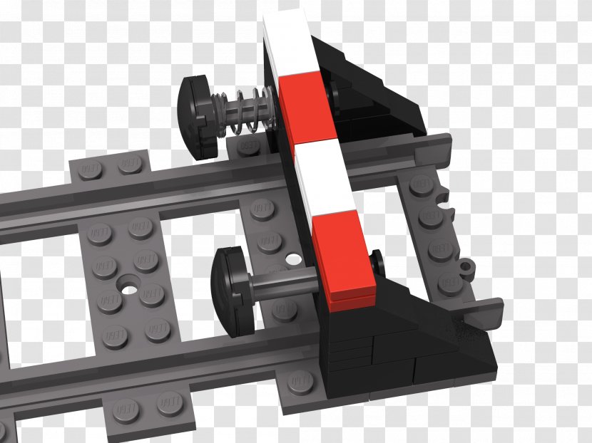 Lego Trains Buffer Stop - Train Tracks Transparent PNG