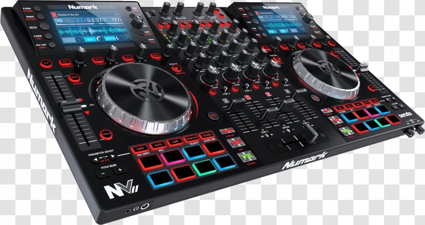Numark NV II DJ Controller Industries Disc Jockey Audio Mixers - Heart - Watercolor Transparent PNG