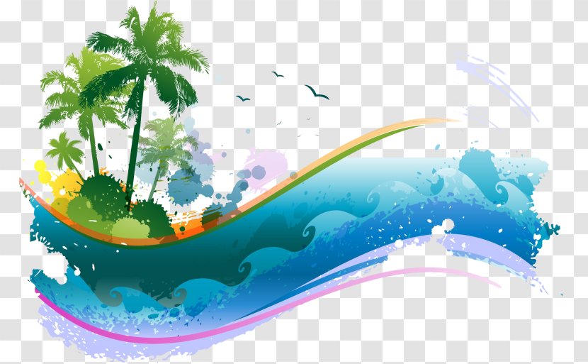 Vector Graphics Royalty-free Illustration Image Shutterstock - Aqua - Beach Transparent PNG