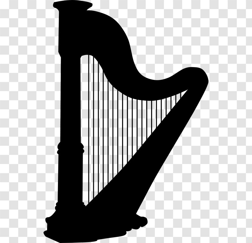 Harp Musical Instruments Silhouette Clip Art Transparent PNG