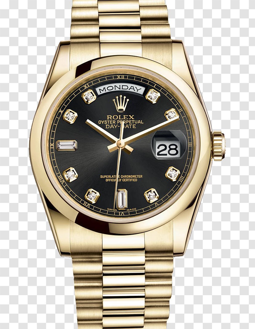 Rolex Datejust Submariner Sea Dweller Daytona GMT Master II - Gold - Wristwatch Image Transparent PNG