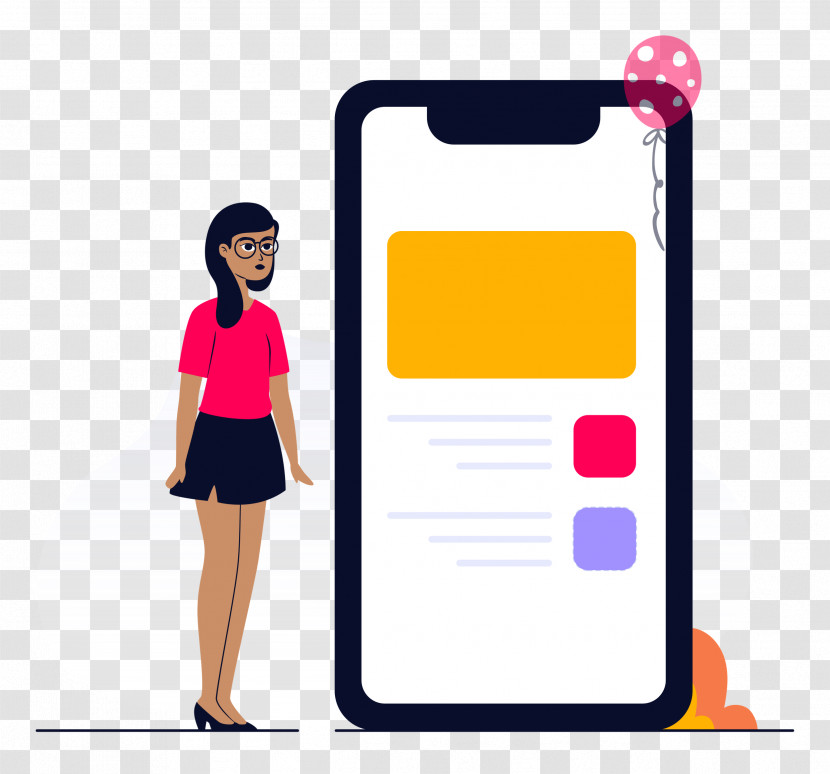 Mobile Phone Ebusiness Girl Transparent PNG