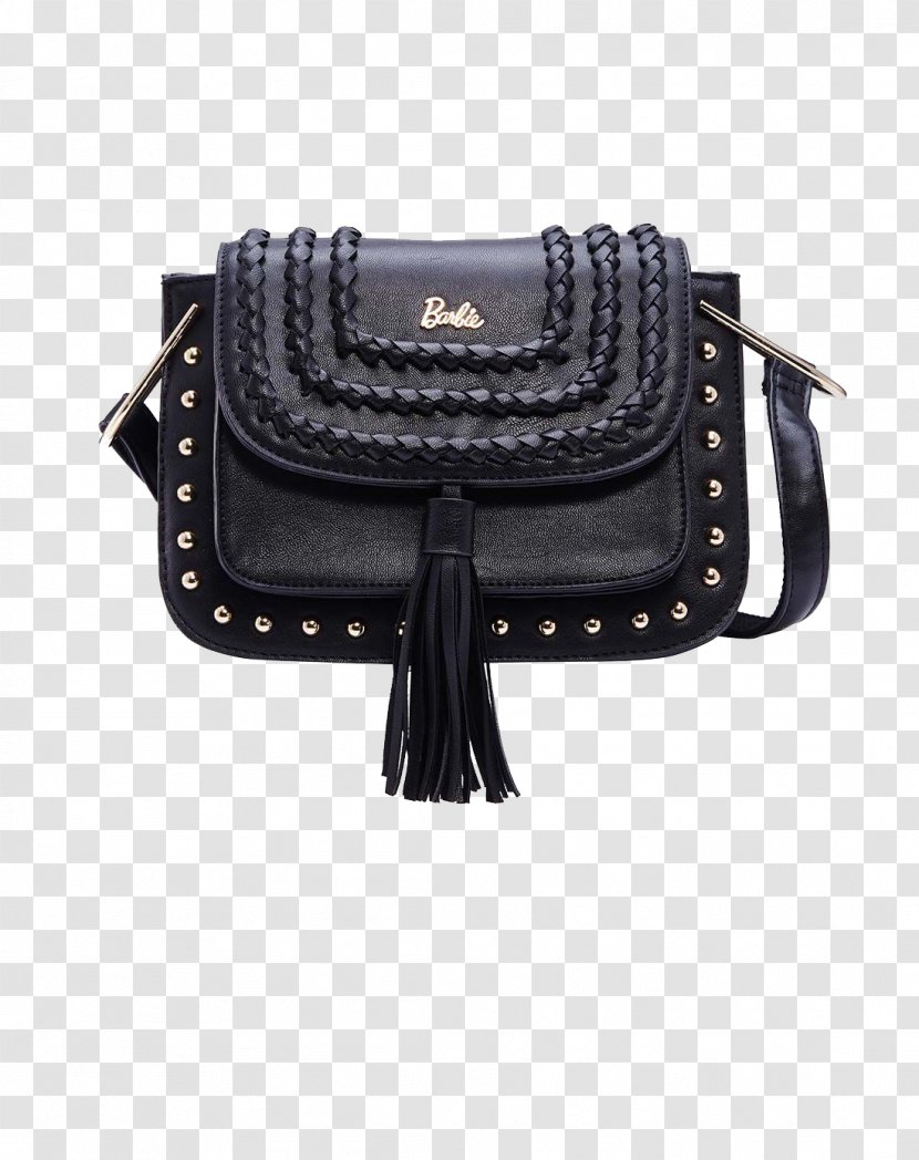 Handbag - Shoulder - Barbie Black Woven Bag Transparent PNG