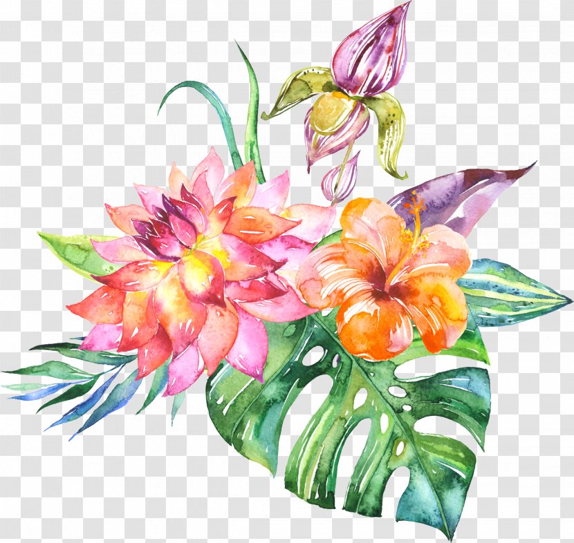 Wedding Invitation Cut Flowers Watercolor Painting Flower Bouquet - Iris Family - Leaves Transparent PNG