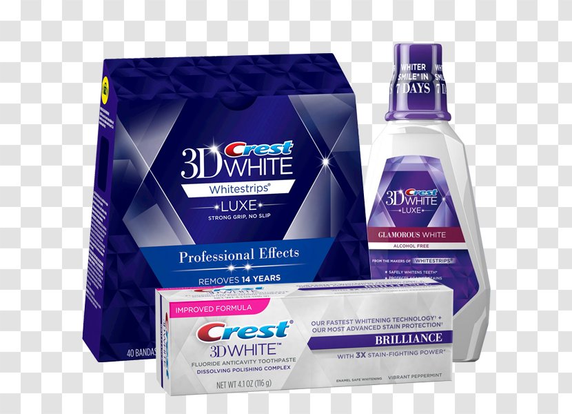 Crest Whitestrips Tooth Whitening Mouthwash 3D White Toothpaste Transparent PNG