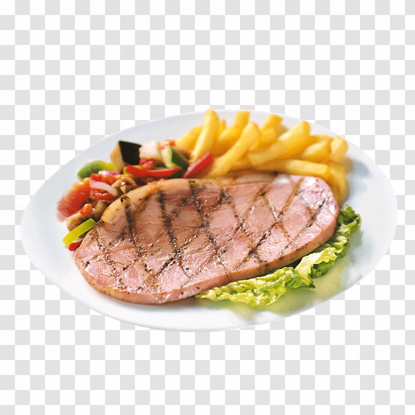 Roast Beef Full Breakfast Ham Steak Food - Flat Iron - Herbes Transparent PNG