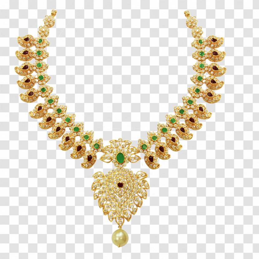 Jewellery Necklace Gemstone Kundan Pearl - Body Jewelry Transparent PNG