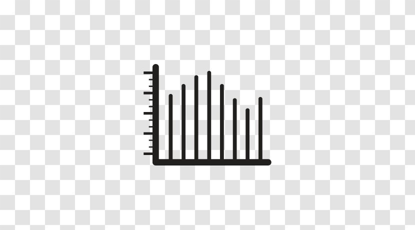 Bar Chart Line Graph Of A Function Icon - Black And White Transparent PNG