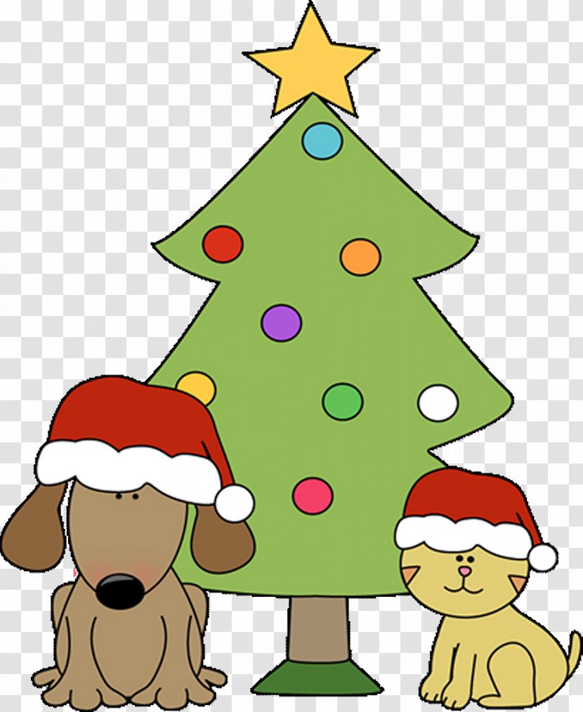Cat Clip Art Dog Christmas Day Openclipart - Tree Transparent PNG