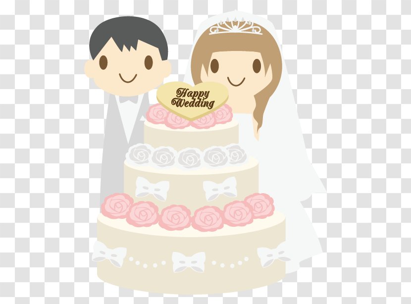 Wedding Cake Marriage Silhouette Illustration - Cartoon - Creative Hand-painted Transparent PNG