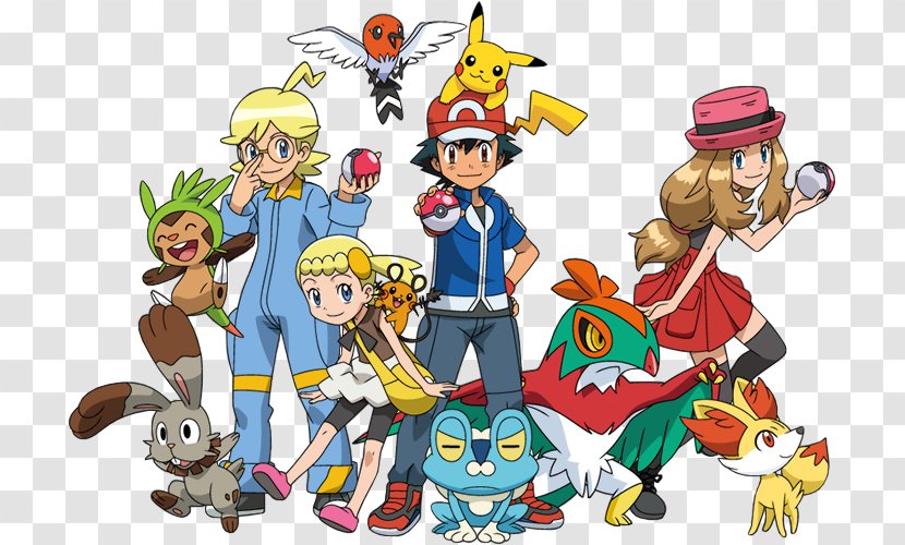 Ash Ketchum Pokémon X And Y Serena Pikachu Clemont - Pok%c3%a9mon - Pokemon Transparent PNG