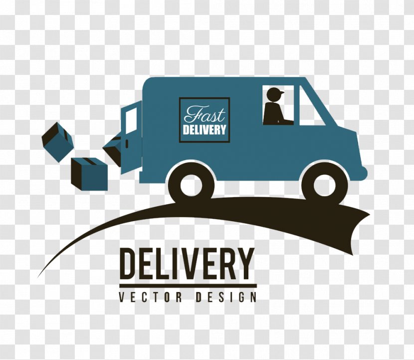 Van Car Truck - Text - Cartoon Delivery Picture Transparent PNG