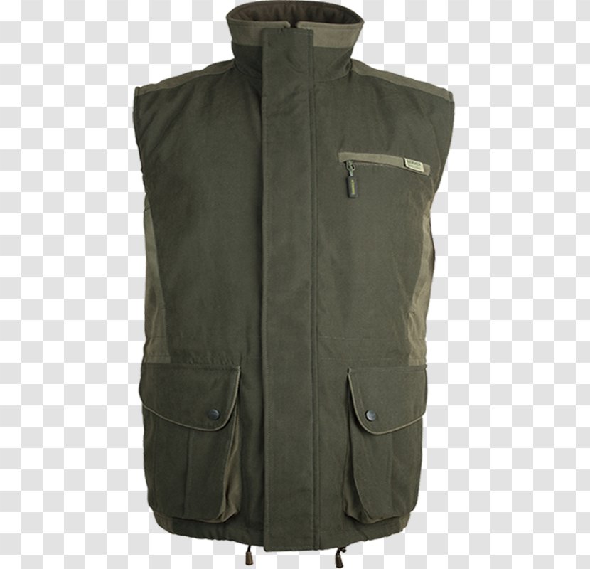 Gilets Jacket Pocket Khaki - Vest Transparent PNG