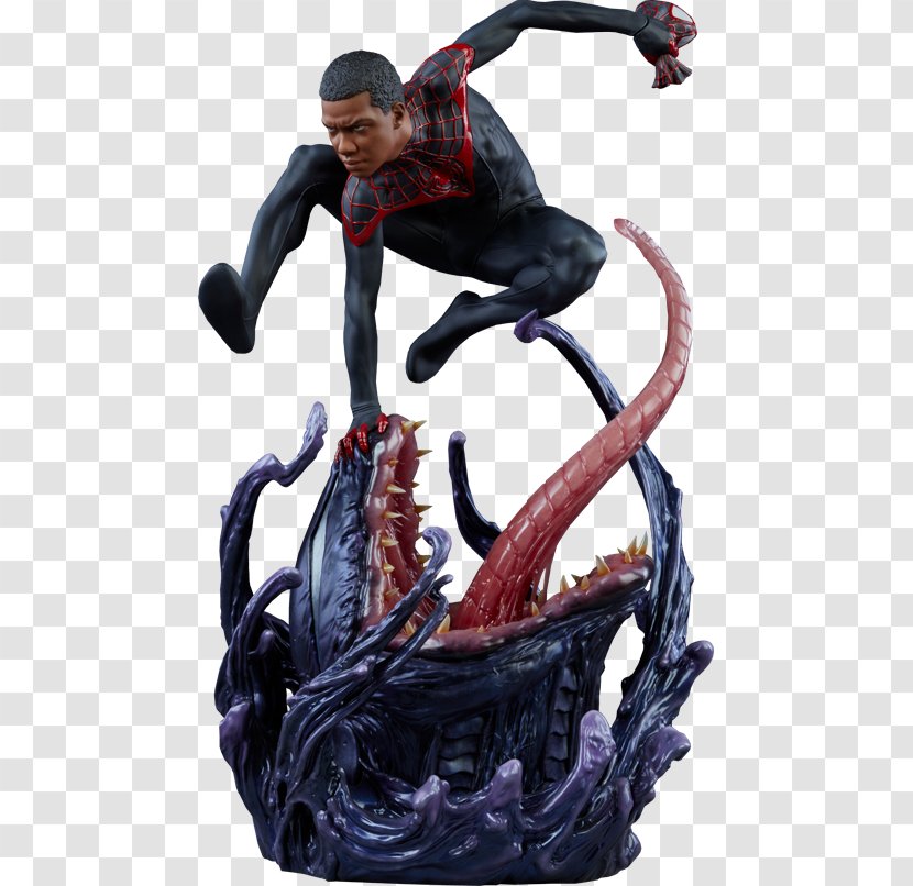 Spider-Man Venom Sideshow Collectibles Marvel Comics Ultimate - Miles Morales Transparent PNG