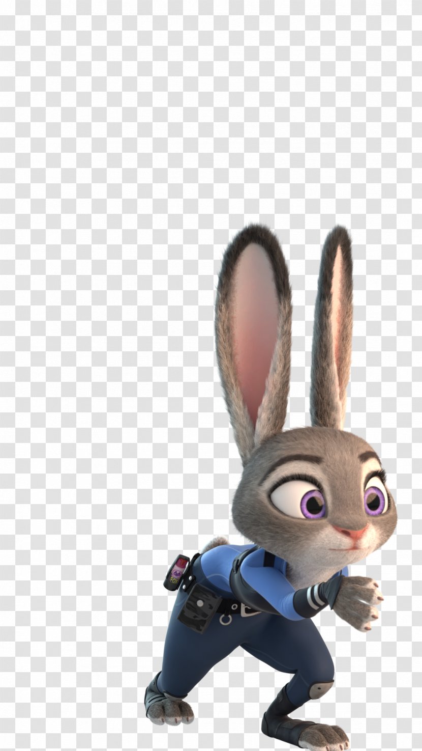 Lt. Judy Hopps Nick Wilde Domestic Rabbit - Hare - Easter Bunny Transparent PNG