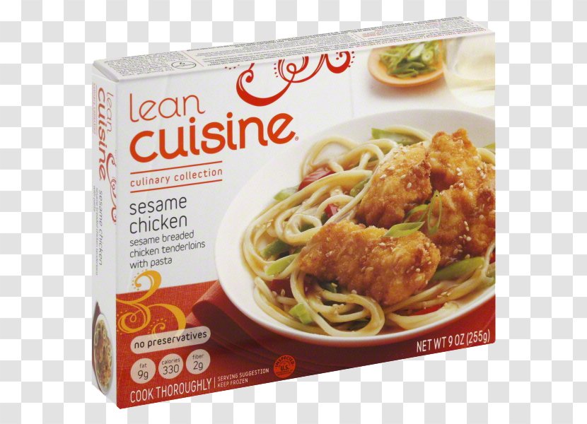 Sesame Chicken Parmigiana Lean Cuisine Fried Steak Barbecue - Dish - Chinese Noodles Transparent PNG