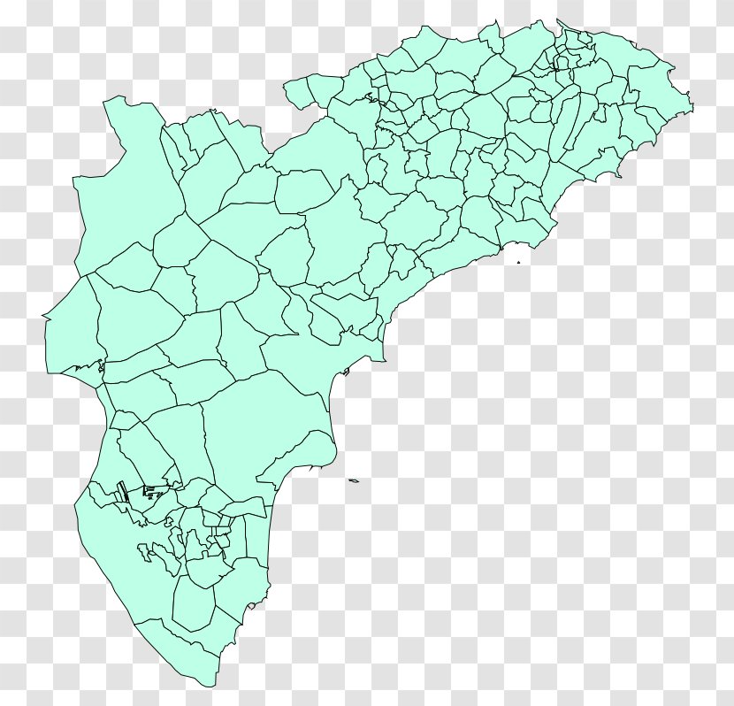 Map Municipality Commune Costa Blanca Cartographer - Spain - Alicante Transparent PNG