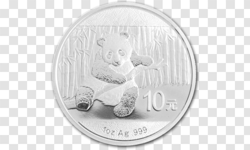Silver Coin Giant Panda Chinese - China Transparent PNG