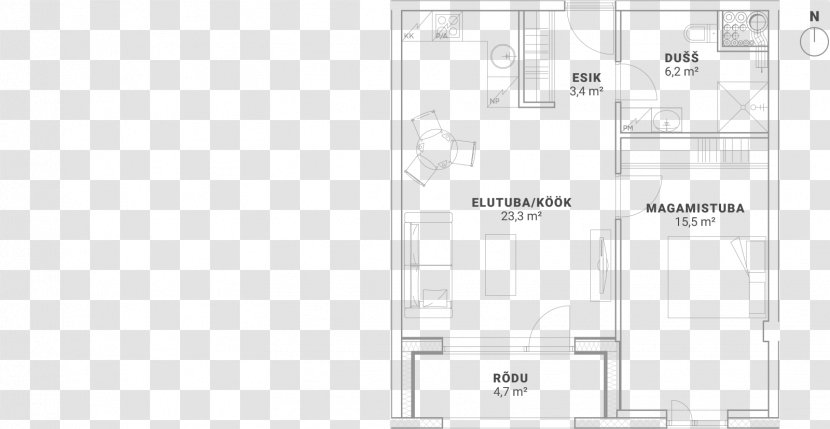 Floor Plan Line - Area - Real Estate Balcony Transparent PNG