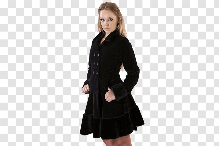 Overcoat Cruella De Vil Fur Black - Clothing - Velvet Transparent PNG