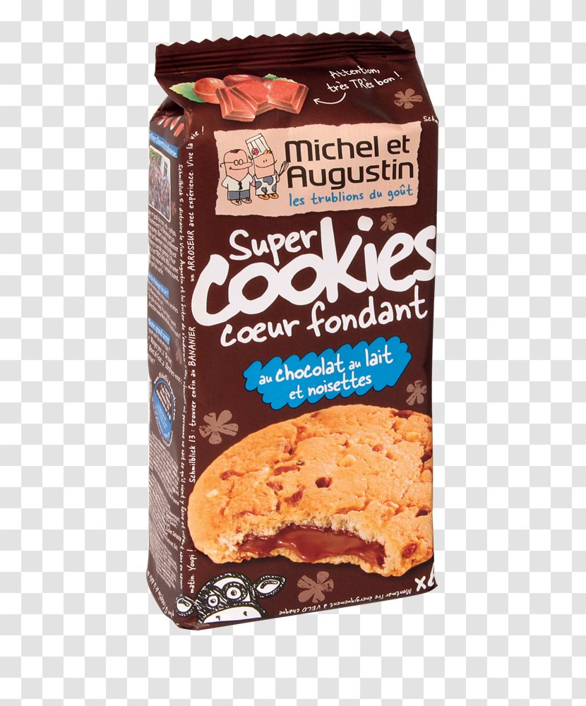 Chocolate Chip Cookie Stuffing Milk Biscuits Michel Et Augustin - Fondant Icing Transparent PNG