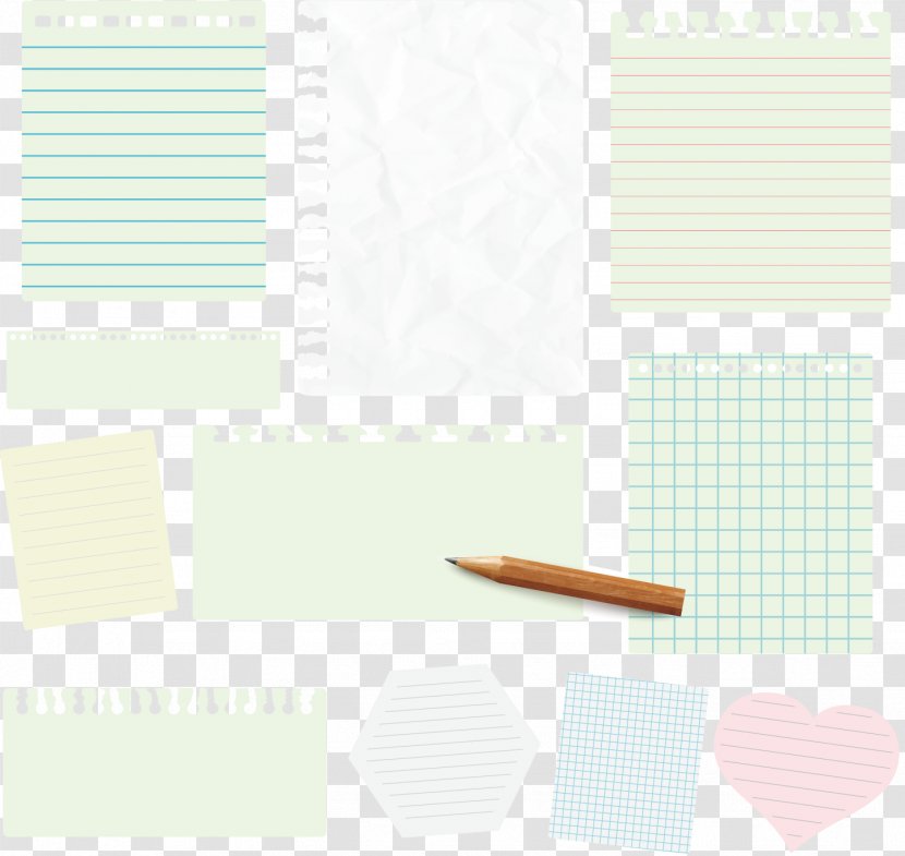 Paper Pencil - Stationery - Vector Collection Of Hand-painted Sticky Notes Transparent PNG