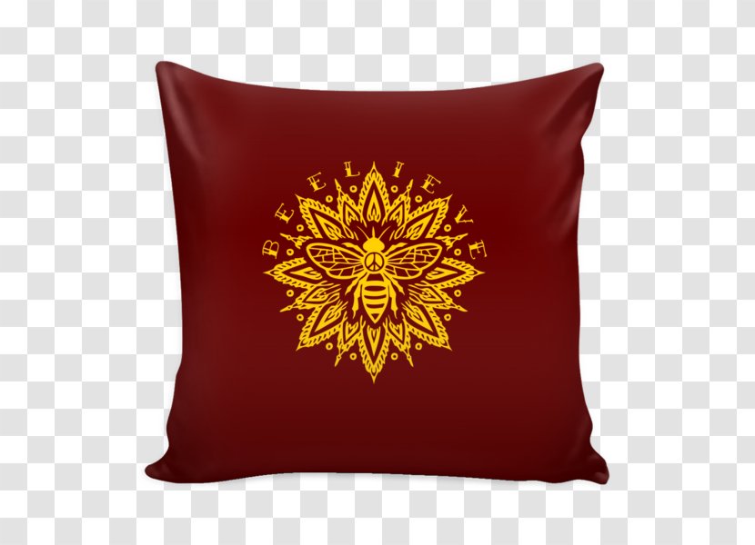 Throw Pillows Bee Blue Red - Pillow Transparent PNG