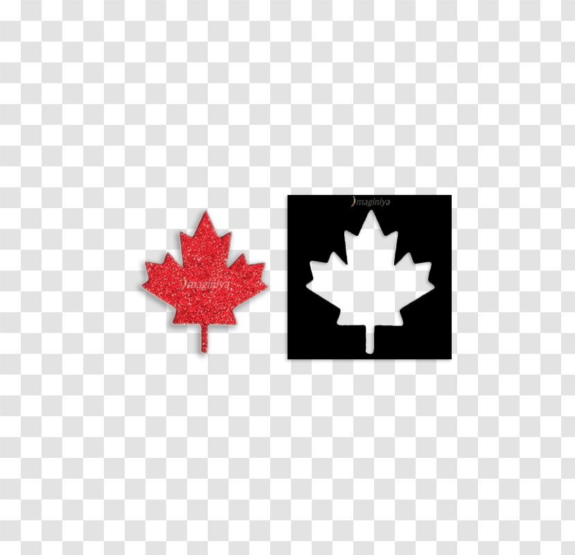 Maple Leaf Stencil Flag Of Canada - Paint Transparent PNG